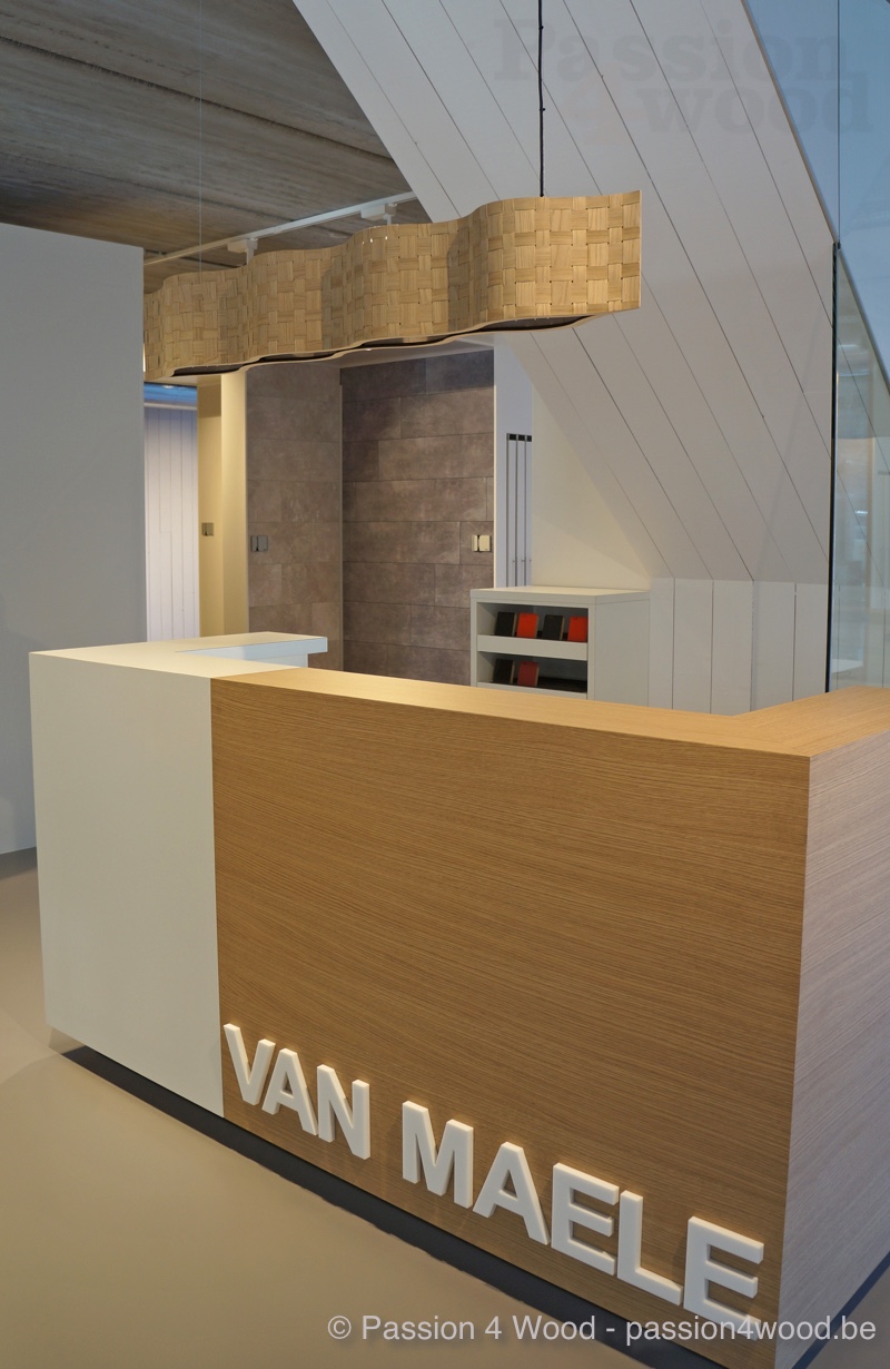 Wave pendant lamp in oak wood - 160 cm long